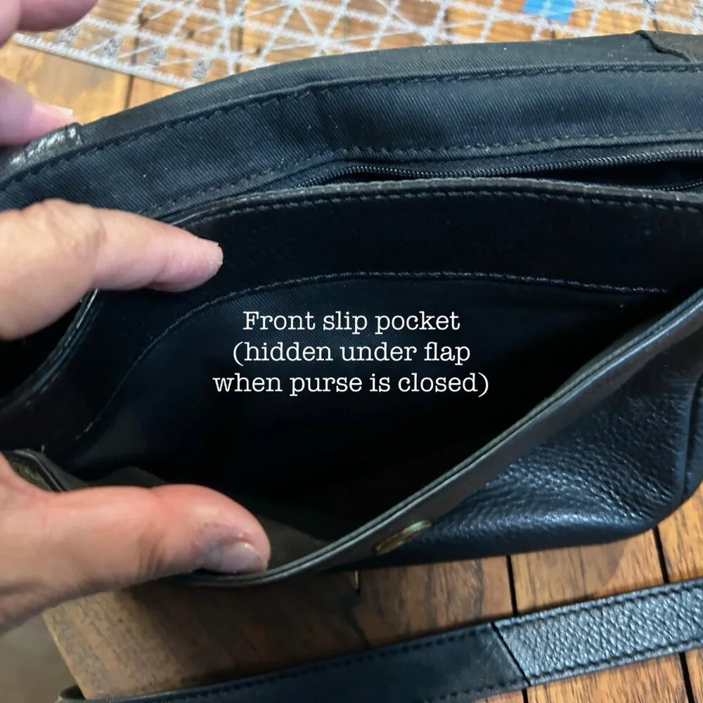 Fossil Preston Black Leather Crossbody - Picture 2 of 8